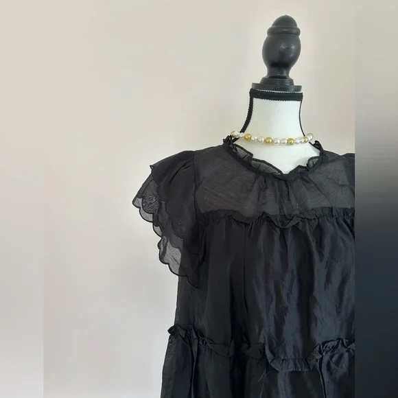 *NEW Flutter Sleeve Top in Cotton-Silk Voile - Picture 3 of 6